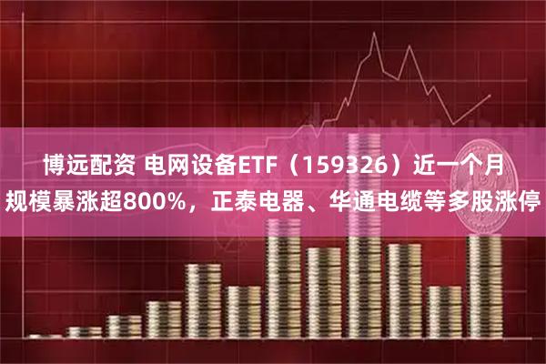 博远配资 电网设备ETF（159326）近一个月规模暴涨超800%，正泰电器、华通电缆等多股涨停